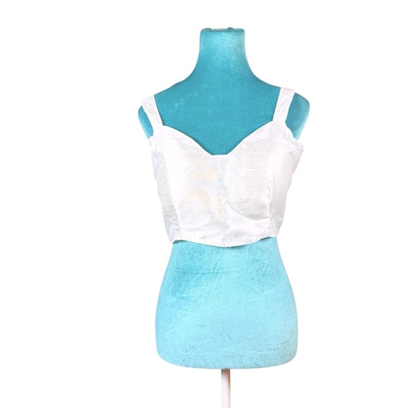Tops - White Satin Corset Bra Top –Asian Boutique Brand
Structured • Chic • Party-Ready